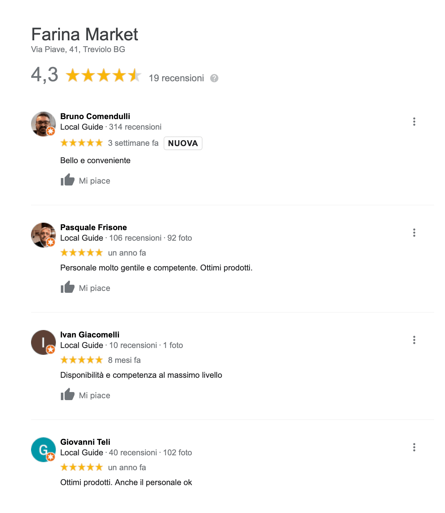 Recensioni Goole-Colorificio-Bergamo
