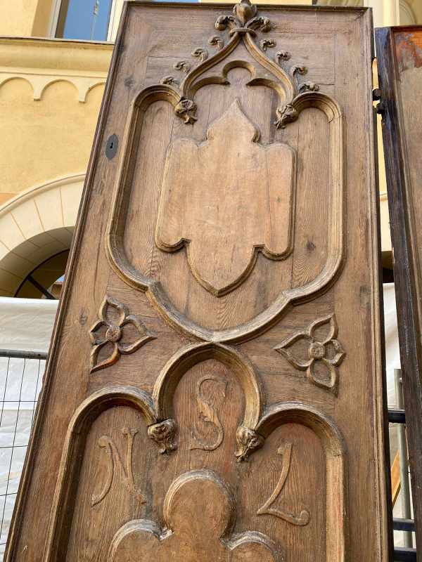 Particolare restauro porta Santuario -Palazzolo -BS-